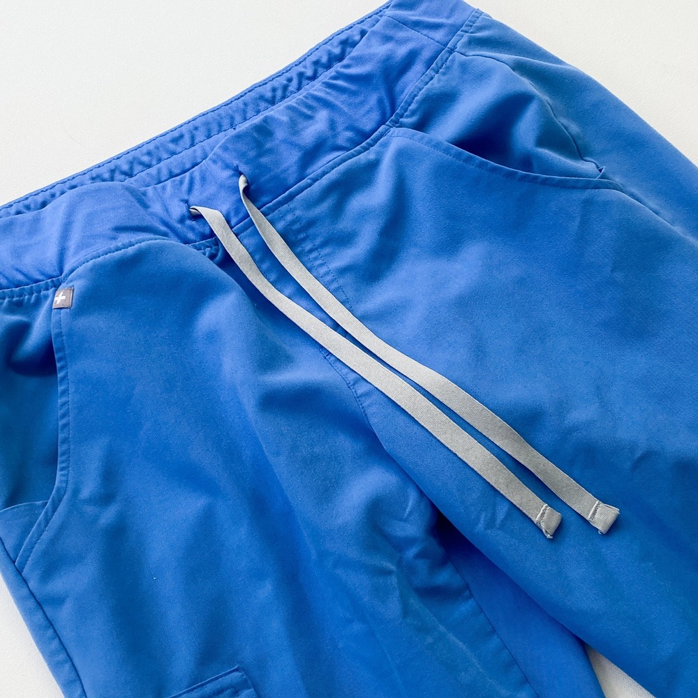 FIGS Scrub Set Top and Jogger Pants Medical Uniform Blue Pockets Women's Size XS - Picture 5 of 10
